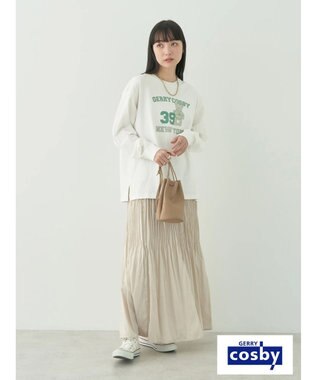 earth music&ecology Ｃｏｓｂｙ×ｅａｒｔｈ　ベアープリントロングＴシャツ Off White