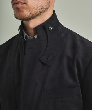 GOTAIRIKU 【イージーケア】ウルトラスエードサファリジャケット ブラック系