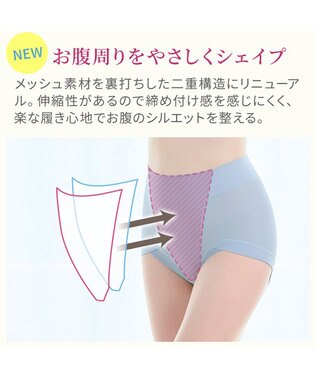 BRADELIS New York 【BRADELIS NewYork peace】綿混楽々ハイウエストショーツ24 サックスブルー