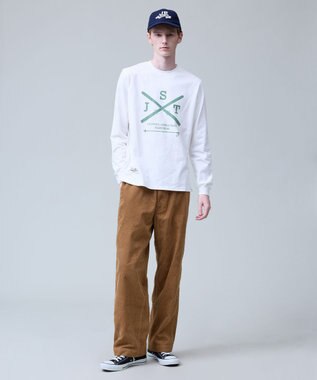 J.PRESS MEN 【NYUZELESS】SKI プリント ロングスリーブ Tシャツ ホワイト系