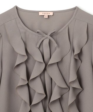 TOCCA 【消臭・洗える】PROMISE RIBBON FRILL ブラウス モカ系