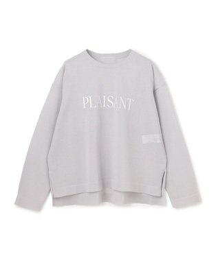 UNFILO シアーフォルムニット クルーネック グレーロゴ