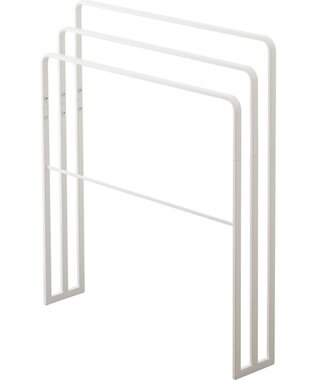 tower 横から掛けられるバスタオルハンガー 3連 タワー ホワイト ホワイト