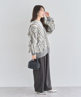 Green Parks ・ＥＬＥＮＣＡＲＥ　ＤＵＥ　フリンジジャカードカーテ Gray