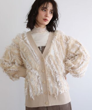 Green Parks ・ＥＬＥＮＣＡＲＥ　ＤＵＥ　フリンジジャカードカーテ Beige