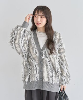 Green Parks ・ＥＬＥＮＣＡＲＥ　ＤＵＥ　フリンジジャカードカーテ Gray