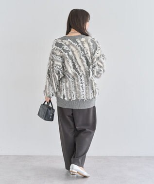 Green Parks ・ＥＬＥＮＣＡＲＥ　ＤＵＥ　フリンジジャカードカーテ Gray