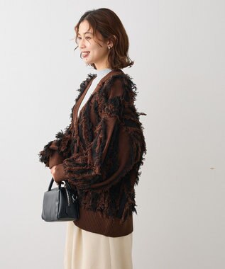 Green Parks ・ＥＬＥＮＣＡＲＥ　ＤＵＥ　フリンジジャカードカーテ Brown