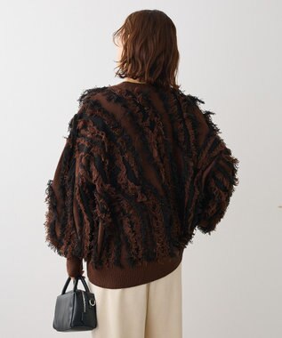 Green Parks ・ＥＬＥＮＣＡＲＥ　ＤＵＥ　フリンジジャカードカーテ Brown