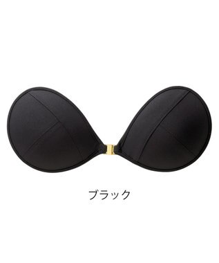 BRADELIS New York 【NuBra / ナチュラルタイプ】ヌーブラ・エアーライト  オリビア  ストラップレスで肩こり軽減 ストレスフリー ブラック
