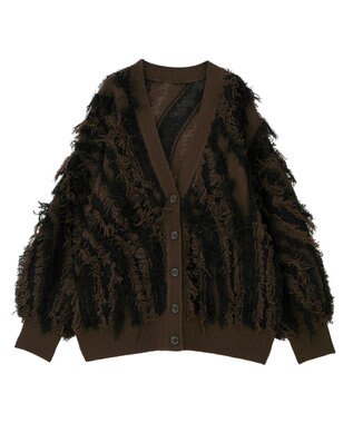 Green Parks ・ＥＬＥＮＣＡＲＥ　ＤＵＥ　フリンジジャカードカーテ Brown