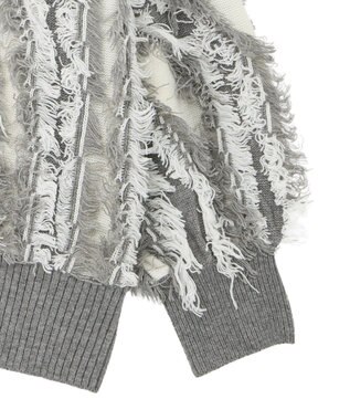 Green Parks ・ＥＬＥＮＣＡＲＥ　ＤＵＥ　フリンジジャカードカーテ Gray