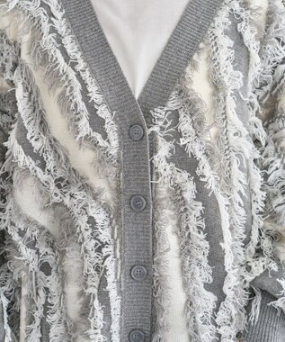 Green Parks ・ＥＬＥＮＣＡＲＥ　ＤＵＥ　フリンジジャカードカーテ Gray