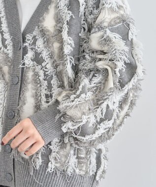 Green Parks ・ＥＬＥＮＣＡＲＥ　ＤＵＥ　フリンジジャカードカーテ Gray