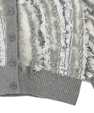 Green Parks ・ＥＬＥＮＣＡＲＥ　ＤＵＥ　フリンジジャカードカーテ Gray