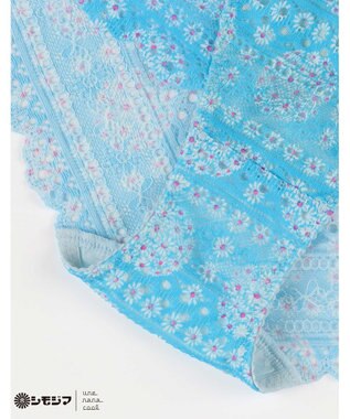 une nana cool MADE WITH シモジマ 総レースショーツ サックスブルー