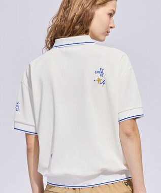 PW CIRCULUS 【WOMEN】ミニワッフル鹿の子ポロ ゴルフウェア レディース ホワイト系