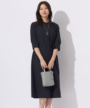 J.PRESS LADIES S 【洗える】RENU ソフトタイプライター ワンピース ネイビー系