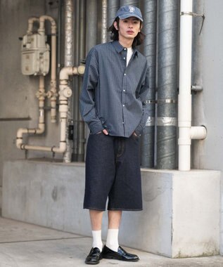 WEGO 【ユニセックス着用ITEM/SMLサイズ展開】スーパーバギーデニムショーツ デニムインディゴ