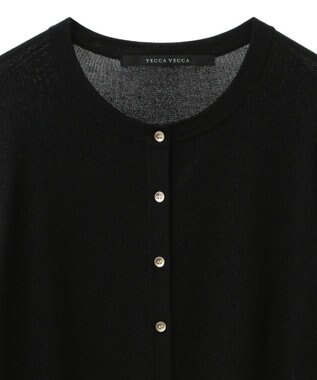 YECCA VECCA ラメ混クルーネックカーディガン Pink