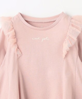 ANY KIDS フレアシルエット 長袖 Tシャツ ピンク