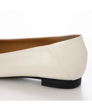 MODE ET JACOMO <carino>スクエアトゥバレエシューズ アイボリー