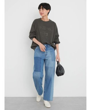 AMERICAN HOLIC ラグランロゴスウェット2 Charcoal Gray