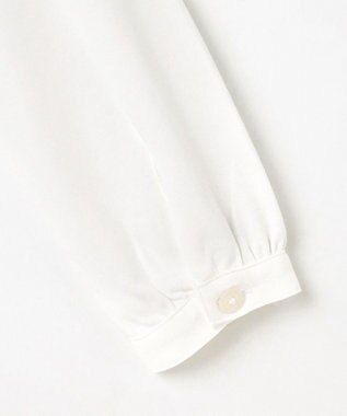 ANY KIDS リボン付きスタンドカラーブラウス ホワイト