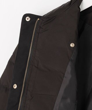 ANY SIS S 【2WAY】ノーカラーミドル ダウン ブラック