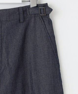 J.PRESS LADIES L 【洗える】ライトデニム セミワイド パンツ ネイビー系
