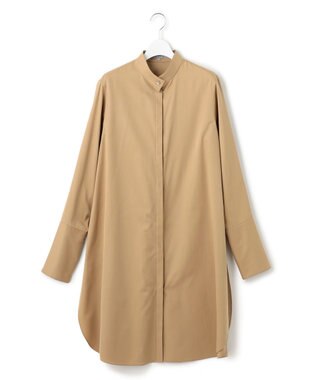 23区 【23区 lab.】ハイカウントコットン シャツ ワンピース キャメル系