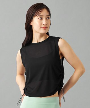 Chacott Chacott BALANCE シアーリブノースリーブTシャツ ブラック