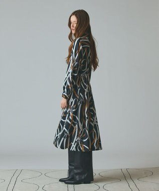 GRACE CONTINENTAL ベルトプリントシャツドレス ブラック