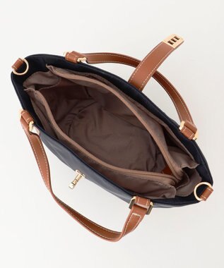 LA BAGAGERIE ひねり金具付きエレガンストート　SSサイズ ネイビー