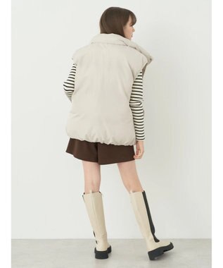 earth music&ecology パファーベスト Beige