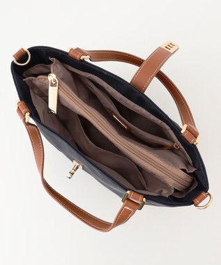 LA BAGAGERIE ひねり金具付きエレガンストート　SSサイズ ネイビー