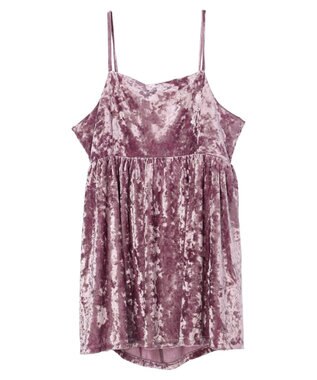 Green Parks ・ＥＬＥＮＣＡＲＥ　ＤＵＥクラッシュベロアキャミチュニック Purple