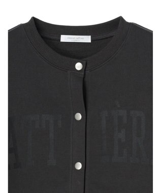 Green Parks ロゴ裏毛カーディガン Charcoal Gray