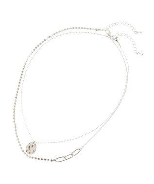 Green Parks ｅｖｅｒｙｗａｌｋ．２本セットクラフト調コインネックレス Silver