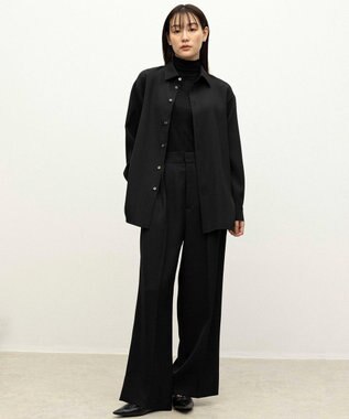 NAVE 【ReNAVE】ウォッシャブルツイル シャツ ブラック系