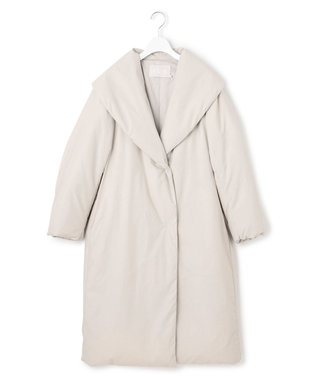 ICB 【撥水加工】ADS ダウン ショールカラーロングコート トープ系