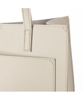 UNBILLION cachecache WEB限定シンセティックレザーフロントポケットトート ライトグレー