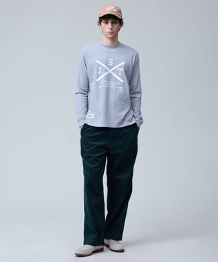 J.PRESS MEN 【NYUZELESS】SKI プリント ロングスリーブ Tシャツ ライトグレー系