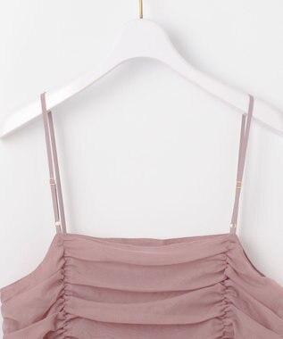 ANY SIS 【洗える】チュールレイヤード キャミソール スモーキーピンク