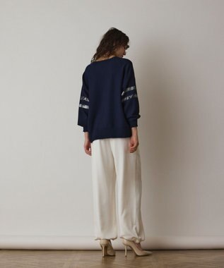 GRACE CONTINENTAL ナンバリングニットトップ ネイビー