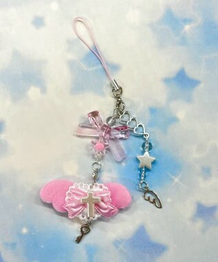 WEGO クロスエンジェルキーホルダー ピンク