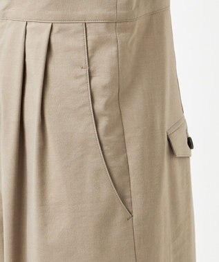 23区 L 【GOLD LABEL】クリスピーリネンストレッチ サスペンダーパンツ ブラウン系