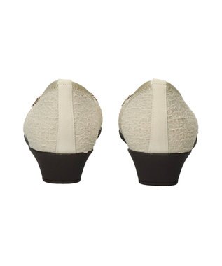 Bridget Birkin 【Bridget Birkin Walk】チェーンアクセントスクエアパンプス ベージュコンビ
