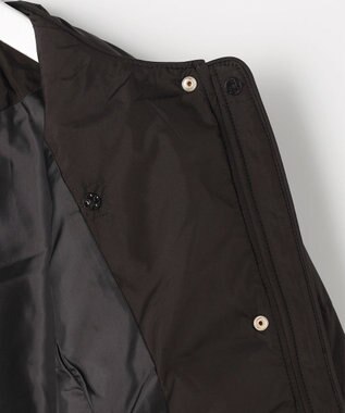 ANY SIS S 【2WAY】ノーカラーミドル ダウン ブラック