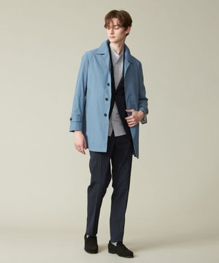 J.PRESS MEN 【KING SIZE】【ビジネス対応可】テクニカルライトポプリン ドレスカーコート サックスブルー系